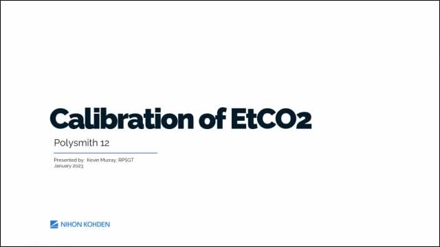 Calibration of CapOne ETCO2 in Polysmith 12